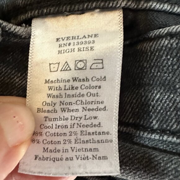 Everlane Jeans Women’s Size 27 Dark Wash Black Ankle Slim Fit High Rise - Picture 4 of 8